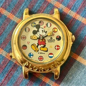 Lorus Disney V421-0020 Musical Mickey Mouse Small World Country Flag Watch KSF47